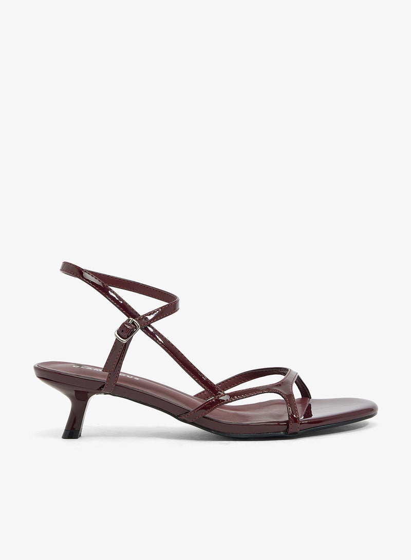 GLAMOROUS Casual Kitten Heel Strappy Sandals - Image 1