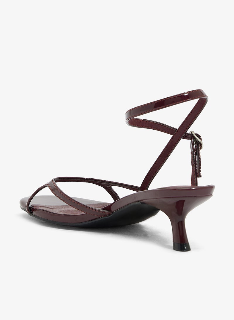 GLAMOROUS Casual Kitten Heel Strappy Sandals - Image 3