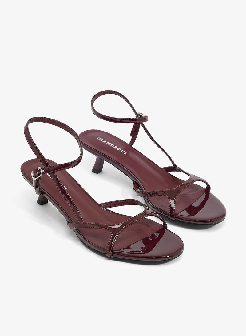 GLAMOROUS Casual Kitten Heel Strappy Sandals - Image 4