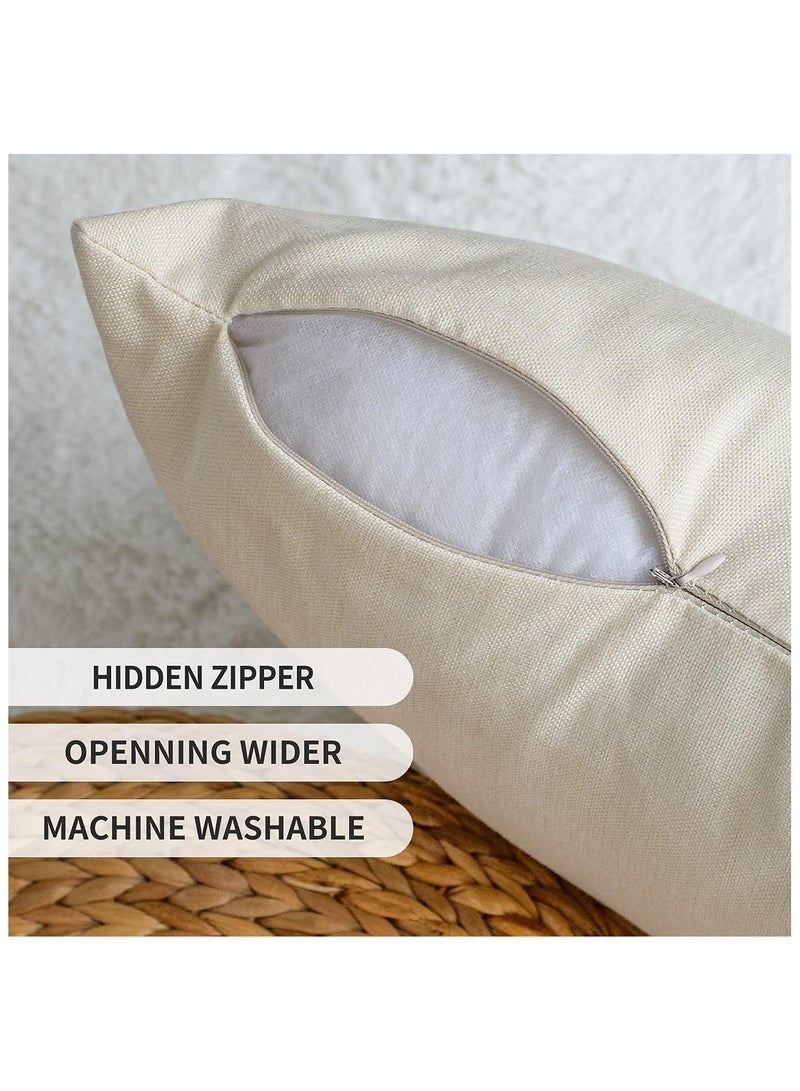 عام "أغطية وسائد، 4 قطع مقاس 45 سم بأذان الخروف من شجرة الكينا، أغطية وسائد للأريكة المنزلية، قابلة للغسل من مادة البولي إيثيلين" - Image 5