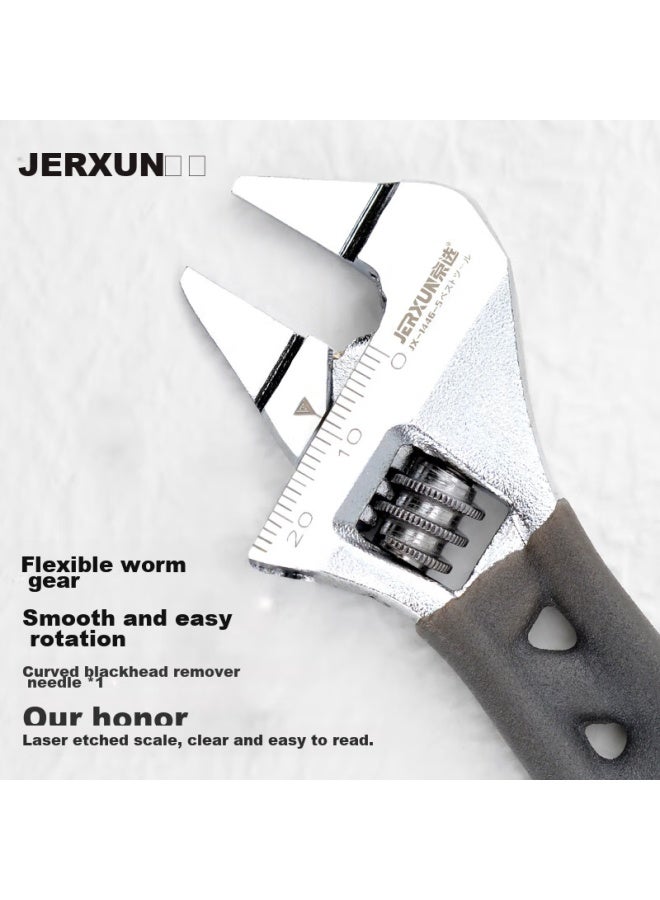 Jerxun Adjustable Wrench, Multi-functional, Slim, Short Handle, Wide Opening, Quick-release, Small-sized Pipe Wrench Tool - Image 3