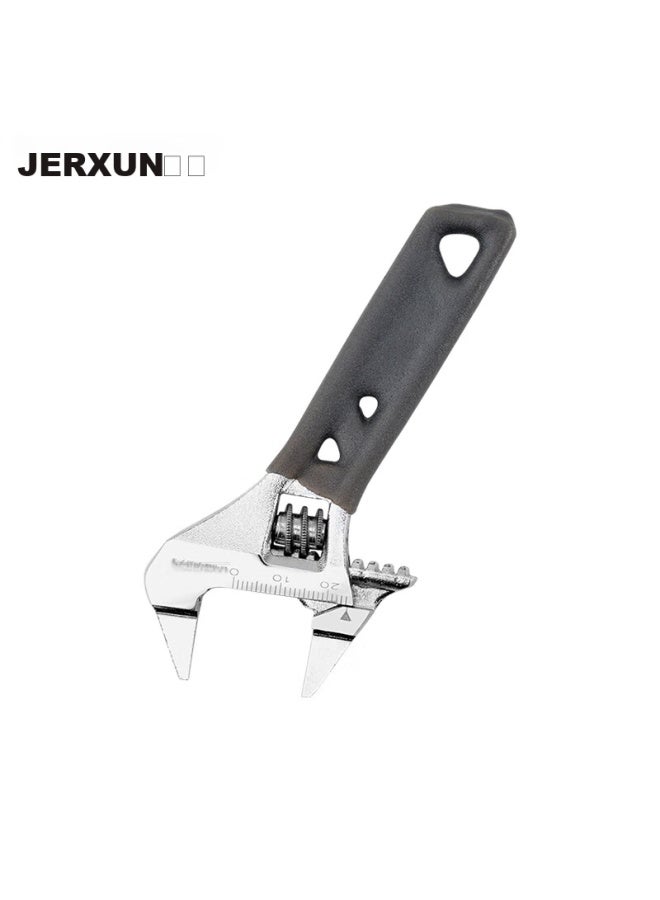 Jerxun Adjustable Wrench, Multi-functional, Slim, Short Handle, Wide Opening, Quick-release, Small-sized Pipe Wrench Tool - Image 1