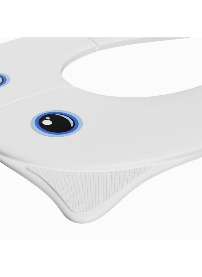 Techhark TechHark Plastic Baby Potty Training Toilet Seat for Boys and Girls Kids, Non-Slip with Splash Guard, Fits Round&Oval Toilets, (Travel White) Pack of 1  - Image 5