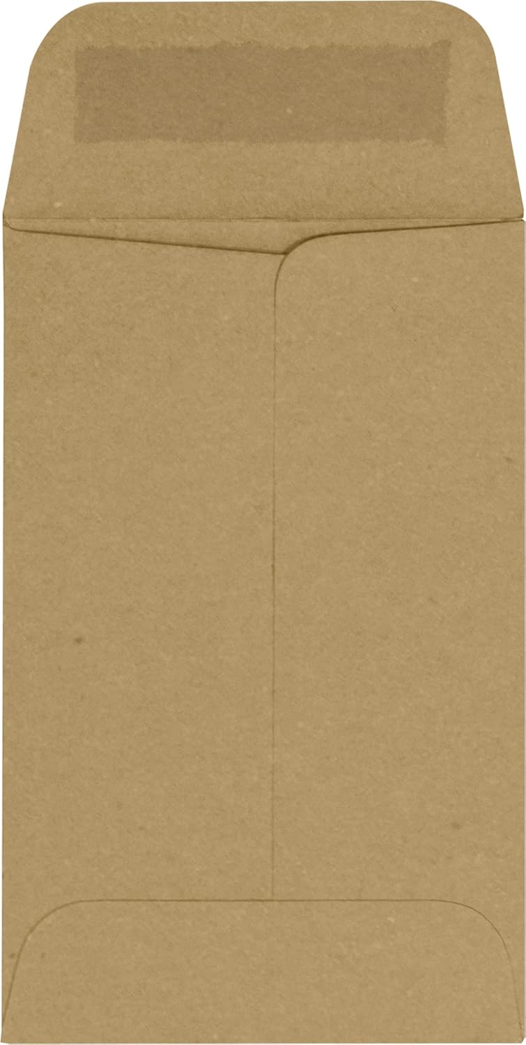 Envelopes.com LUXPaper #1 Coin Envelopes in 70 lb. Grocery Bag, Envelopes for Coin Collections, Stamps, and More, with Moistenable Glue, 50 Pack, Envelope Size 2 1/4 x 3 1/2 (Brown) - Image 2