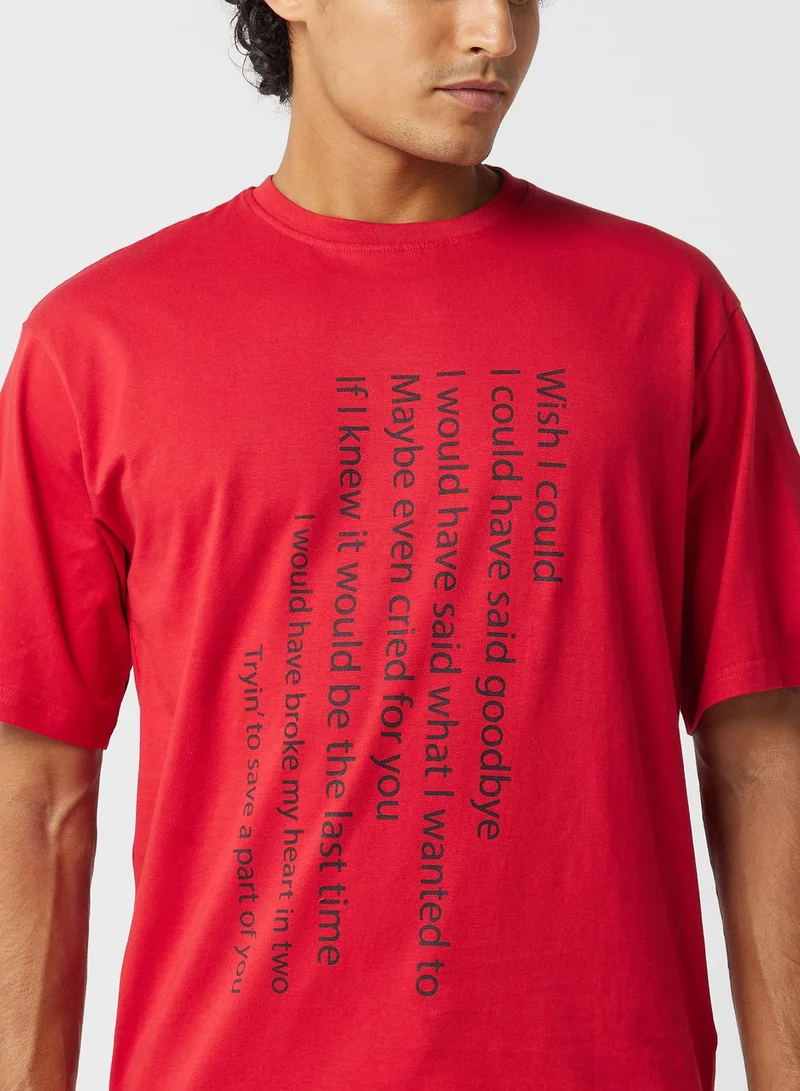 سفنتي فايف Oversized Graphic Tee