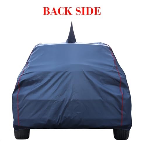 AUTOUNIKO 100% Waterproof Car Body Cover for Tata Punch with Mirror and Antenna Pocket and Soft Cotton Lining (Full Bottom Elastic Triple Stitched) (Grey with Red Piping) - Image 4