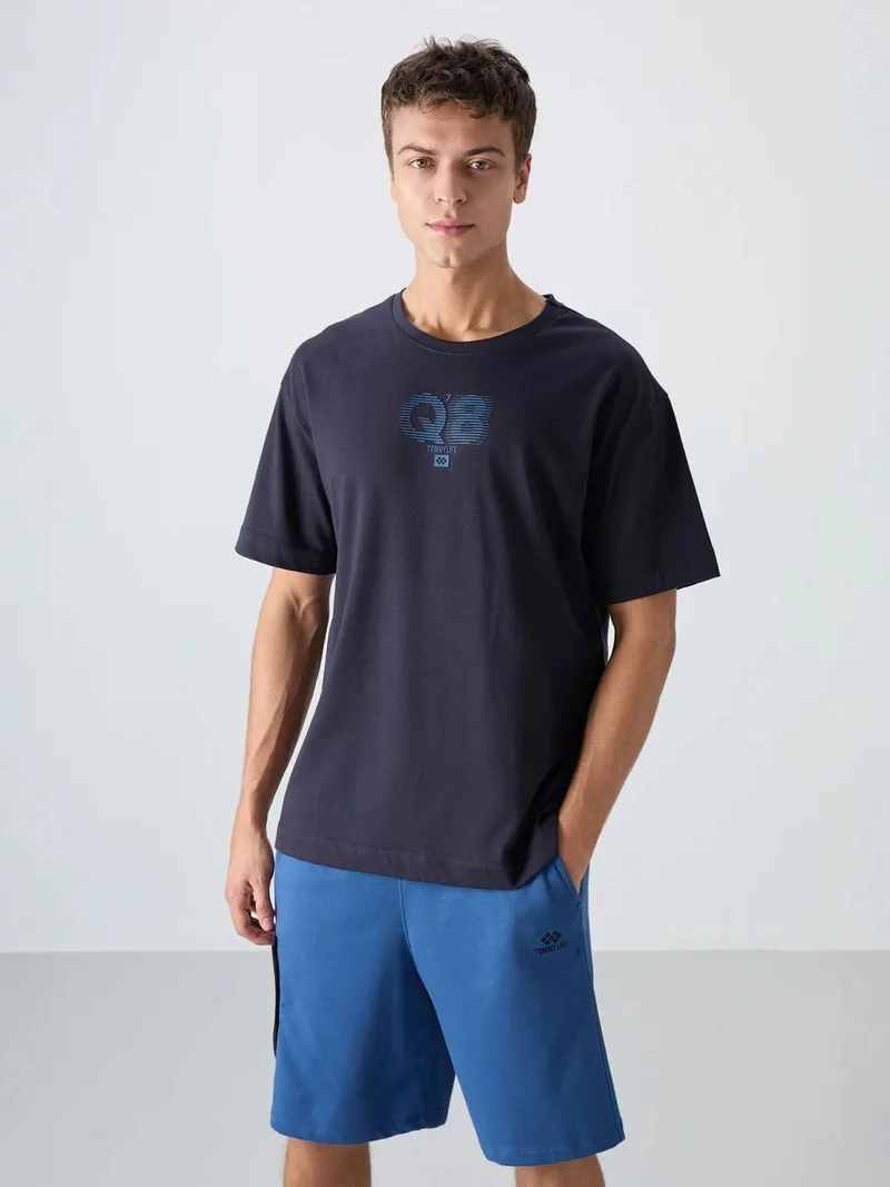 تومي لايف TOMMY Oversized Printed Logo Crew Neck T-Shirt