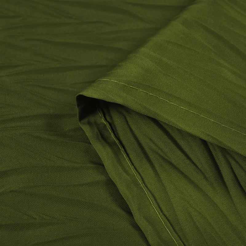 Tititex Olive Dark Green Crumpled Shower Curtain, Textured Heavy Duty 156GSM Fabric, Hotel Luxury Bathroom Decorative Waterproof Curtian 72x72 Inch with 12 Hooks - Image 4