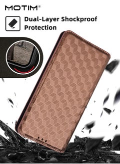 موتيم غطاء هاتف Oppo Find X5/X5 Pro، غطاء محفظة جلدي قابل للطي مع حامل للبطاقات مزود بفتحات لحمل البطاقات وجيب للمال، غطاء مقاوم للخدش ومقاوم للصدمات  - Image 5