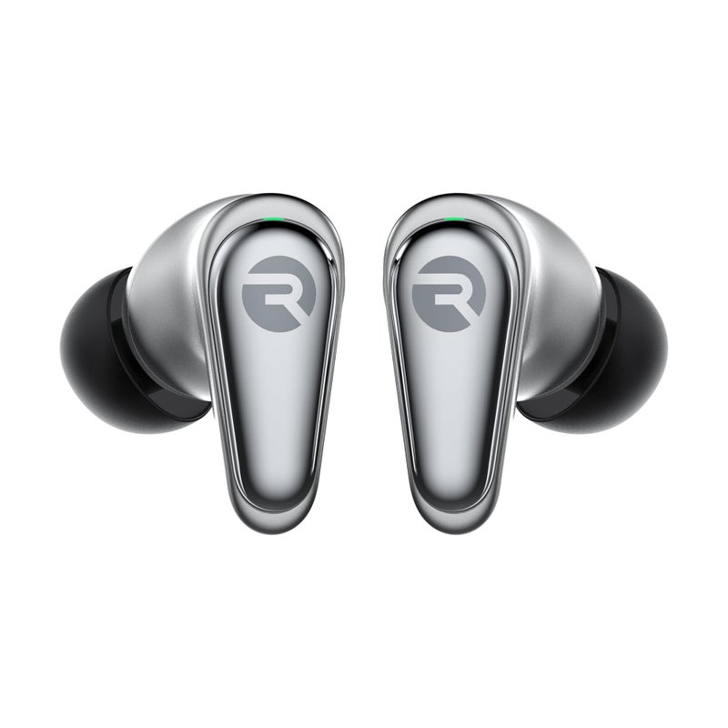Raycon Pro Earbuds Wireless Bluetooth + 6 Microphones with Hybrid Active Noise Canceling, Sweat & Water-Resistant Earphones, Premium Wireless Ear Buds Bluetooth 40 Hours Playtime (Silver) - Image 1