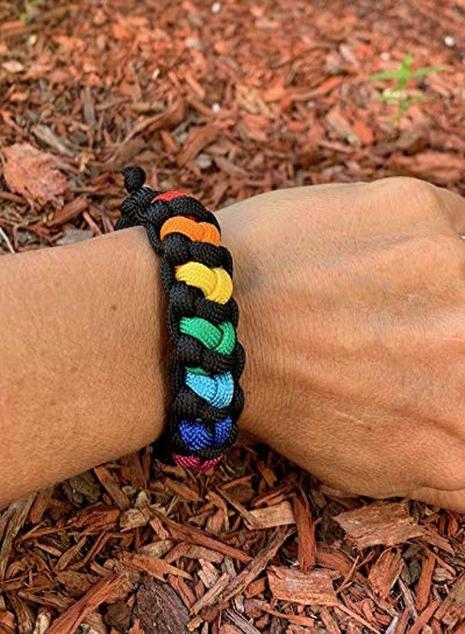 Infinity Collection - Rainbow LGBT Pride Braided Friendship String Bracelet for Gay & Lesbian LGBTQ Wristband Adjustable, Rainbow Bracelets for Women Men Parade, Gay Pride Paracord Accessories - Image 4