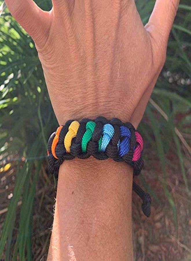 Infinity Collection - Rainbow LGBT Pride Braided Friendship String Bracelet for Gay & Lesbian LGBTQ Wristband Adjustable, Rainbow Bracelets for Women Men Parade, Gay Pride Paracord Accessories - Image 2