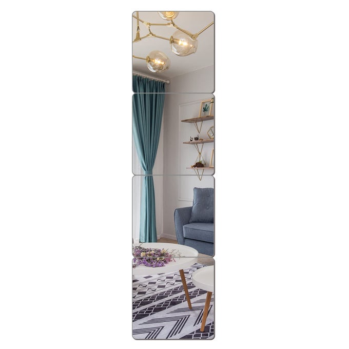 FULL LENGTH MIRROR UNBREAKABLE GYM MIRRORS FOR HOME GYM 12X12X012 4 PCS PLEXIGLASS LOCKER TILES BODY WORKOUT WALL MIRROR FOR BEDROOM OVER THE DOOR WALLMOUNTED STICKER