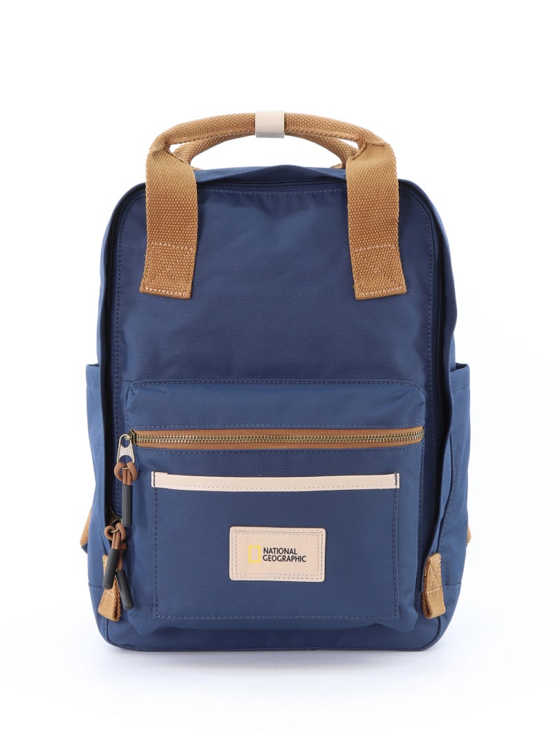 NATIONAL GEOGRAPHIC National Geographic LEGEND Large Backpack Navy For Men And Women, Durable Water Resistant Padded Laptop Casual Blue Daypack, Bag For School College Office Leisure Outdoor Travel  - Image 1