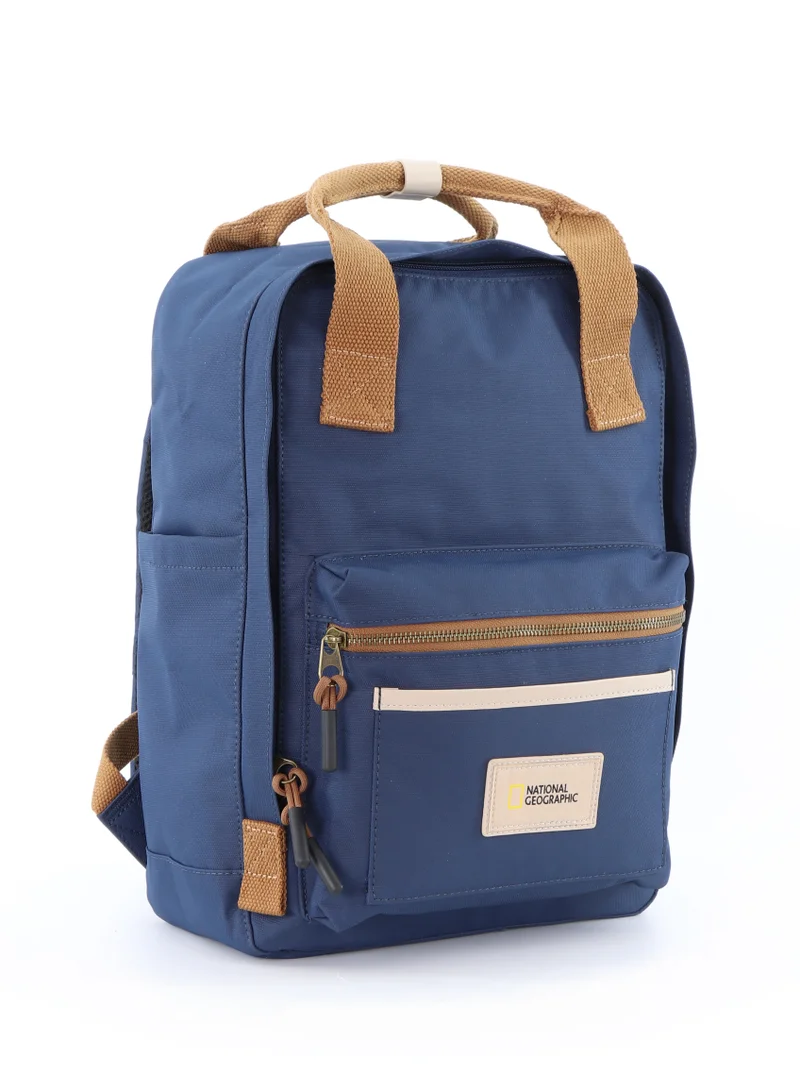 NATIONAL GEOGRAPHIC National Geographic LEGEND Small Backpack Navy For Men And Women, Durable Water Resistant Padded Laptop Casual Blue Daypack, Bag For School College Office Leisure Outdoor Travel