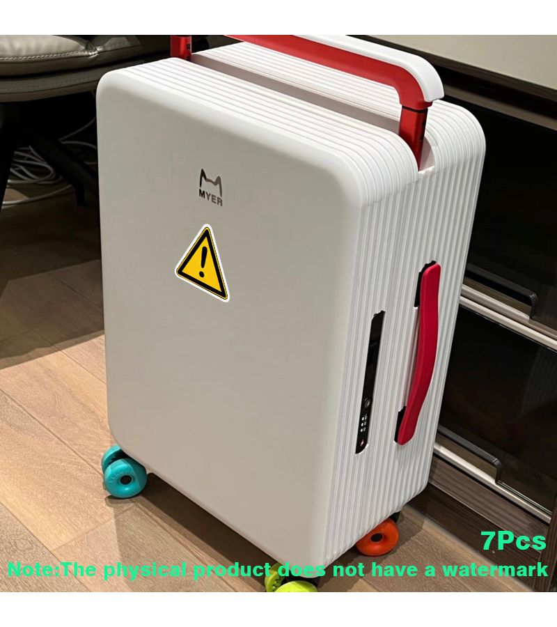 7 Pieces Warning Sign Vinyl Decals for Car Bumper Laptop Luggage Matte Self Adhesive - Image 5