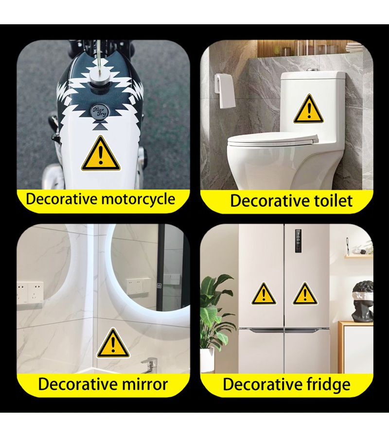 7 Pieces Warning Sign Vinyl Decals for Car Bumper Laptop Luggage Matte Self Adhesive - Image 4