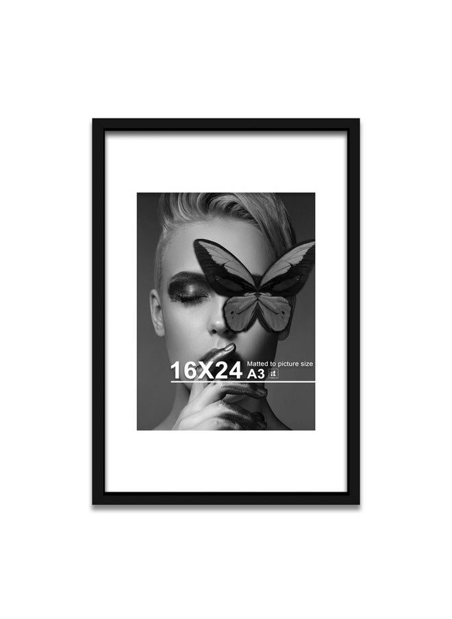 Art Street Synthetic Document Large Size Wall Photo Frame, Big Frames For Wall Artwork, Certificates, Picture & Photographs Home Decor(16x24 Inch, Matted To: 12X16-A3 Inch, Black) - pzsku/ZDC3801B0D8BC6219278CZ/45/_/1740982864/1719e70b-b3a7-4412-a2eb-c47b58e2db39