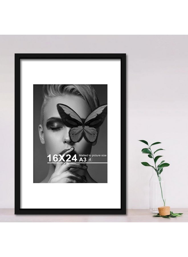 Art Street Synthetic Document Large Size Wall Photo Frame, Big Frames For Wall Artwork, Certificates, Picture & Photographs Home Decor(16x24 Inch, Matted To: 12X16-A3 Inch, Black) - pzsku/ZDC3801B0D8BC6219278CZ/45/_/1740982867/c119fffd-ebe5-43b3-922d-85e6a12cf7a4