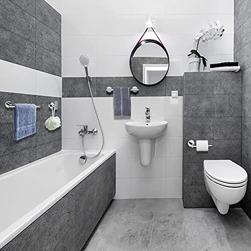 Nolimas Polished Chrome Bath Towel Bar Single Bars Towel Rack Rod Classic Wall Mounted Stainless Steel Bathroom Towel Bar Toilet Kitchen Towel Shelf Single Layer,9inch - Image 2