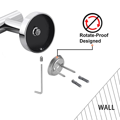 Nolimas Polished Chrome Bath Towel Bar Single Bars Towel Rack Rod Classic Wall Mounted Stainless Steel Bathroom Towel Bar Toilet Kitchen Towel Shelf Single Layer,9inch - Image 5