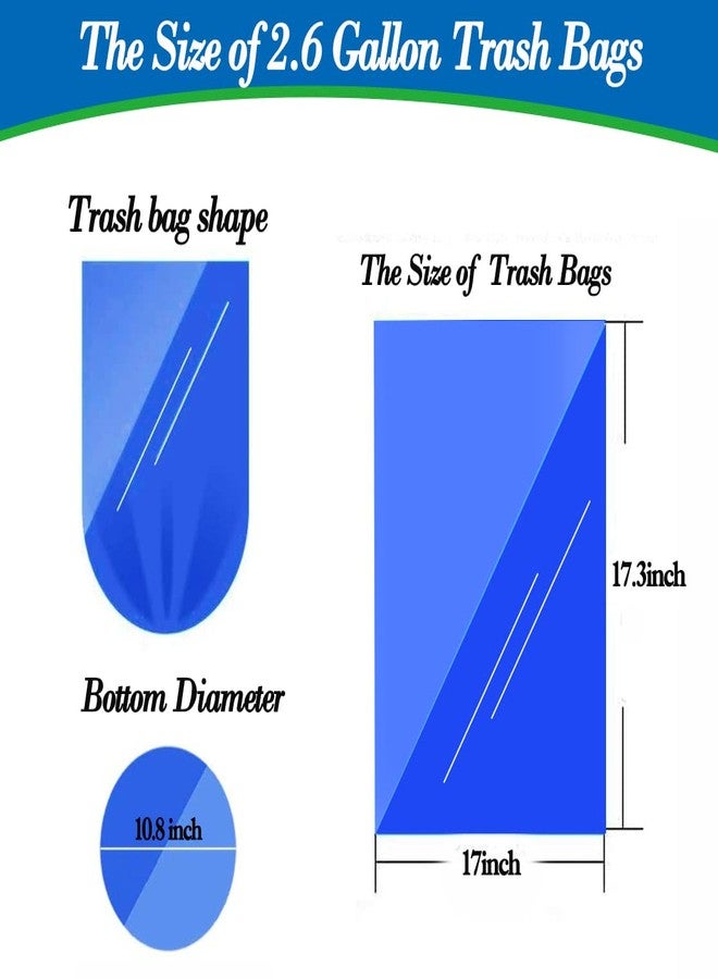 هومالي أكياس قمامة صغيرة سعة 2.6 جالون، أكياس قمامة داخلية، أكياس سلة مهملات سعة 10 لترات للمنزل والمكتب والمطبخ والحمام وغرفة النوم، 300 كيس، 6 ألوان... - Image 2