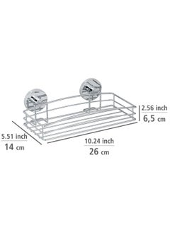 Wenko Wenko VacuumLoc Wall Shape Steel Wall Shelf Fixing Without Drilling, Metal Steel  - Image 5