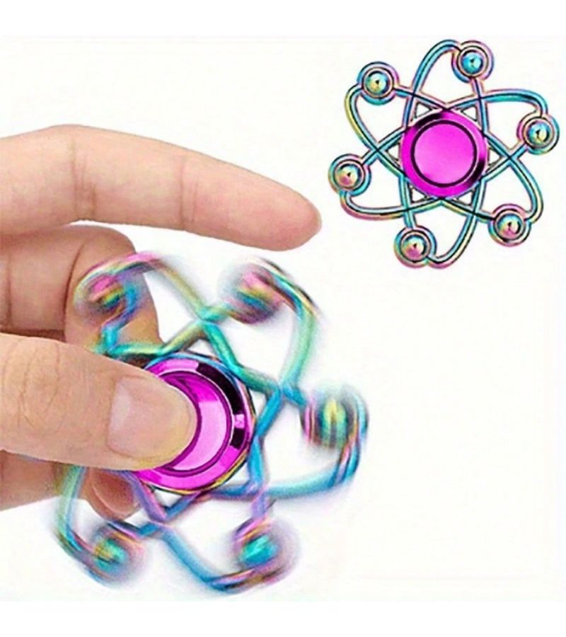 Rainbow Fingertip Spinner Eiffel Tower Metal Rotating Fidget Toy - Image 1