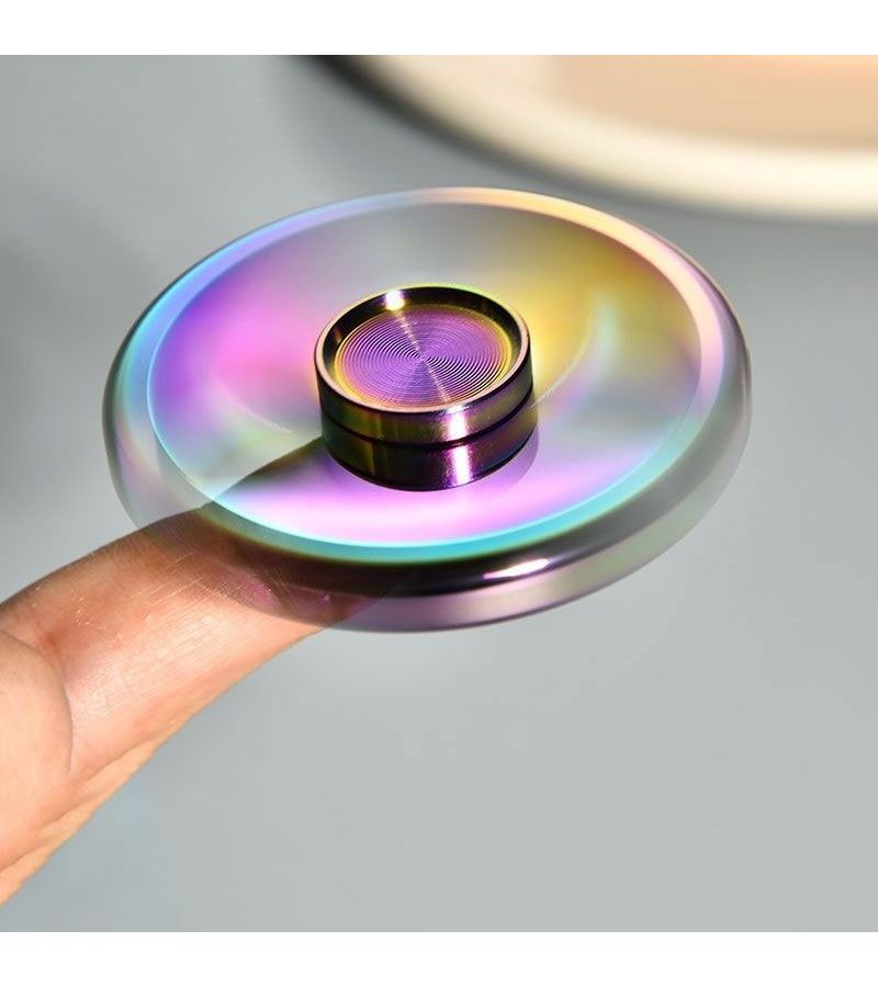 Rainbow Fingertip Spinner Eiffel Tower Metal Rotating Fidget Toy - Image 3