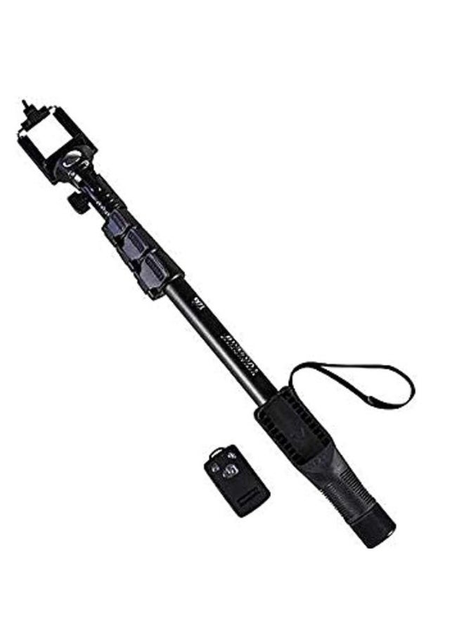extendable selfie stick monopod with shutter remote control - black - Image 1
