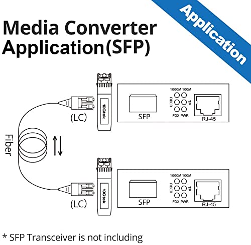 10Gtek a Pair of Gigabit Ethernet Bidi Media Converter, SingleMode Single LC Fiber to Ethernet RJ45 Converter for 10/100/1000Base-Tx to 1000Base-LX, UL Certified, up to 3-km - Image 5