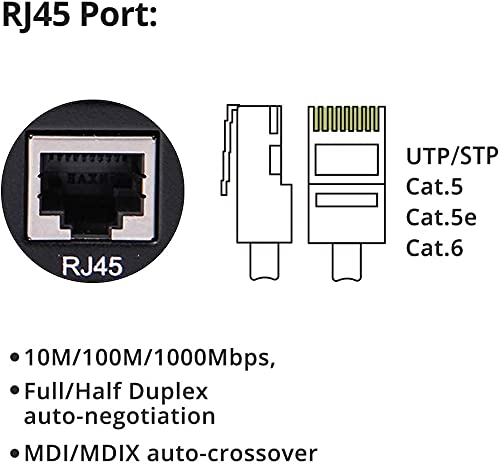 10Gtek a Pair of Gigabit Ethernet Bidi Media Converter, SingleMode Single LC Fiber to Ethernet RJ45 Converter for 10/100/1000Base-Tx to 1000Base-LX, UL Certified, up to 3-km - Image 2