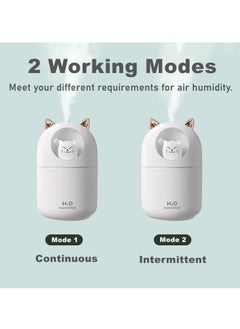 Generic Cat Small Humidifier for Bedroom - 300ml Mini Cool Mist Humidifiers with Night Light, 2 Spray Modes, Ultra-Quiet, Portable Personal Air Humidifier for Women Kids Room Office Desk Car (Pink)  - Image 4