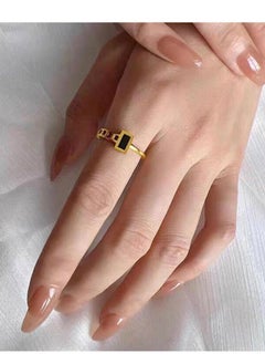18k Gold Plated Stainless Steel Ring For Women Size 7