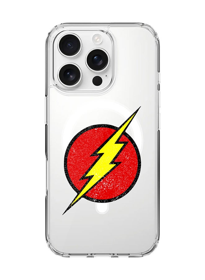 Stylizedd For iPhone 16 Pro Case [Compatible with MagSafe] Slim Magnetic cover Clear Phone Case - Who Flash? - Image 1