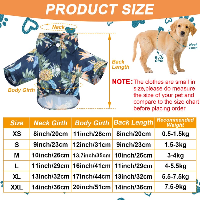 Weewooday 4 Pieces Small Pet Summer T-Shirts Hawaii Style Floral Pet Dog Shirt Breathable Cool Clothes Beach Seaside Puppy Sweatshirt for Puppy(Floral Style,X-Large) - Image 2