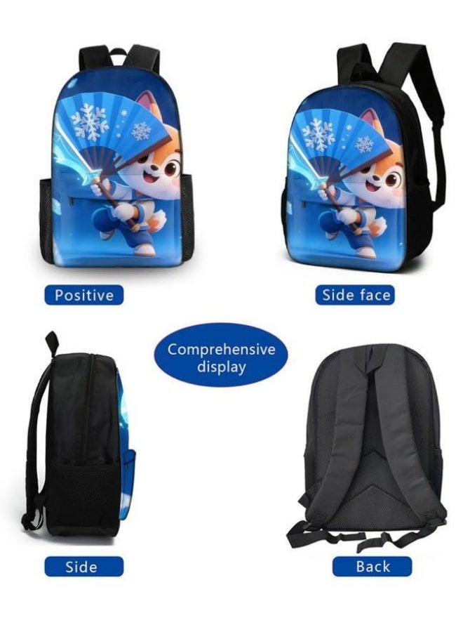 Bright Li Fire Unlock the new fashion of childish fun! Three-piece set of bags, cartoon elements for children and teenagers (students, children, friends' outings, mountain climbing, schooling, etc. can be used) - 56  - Image 3
