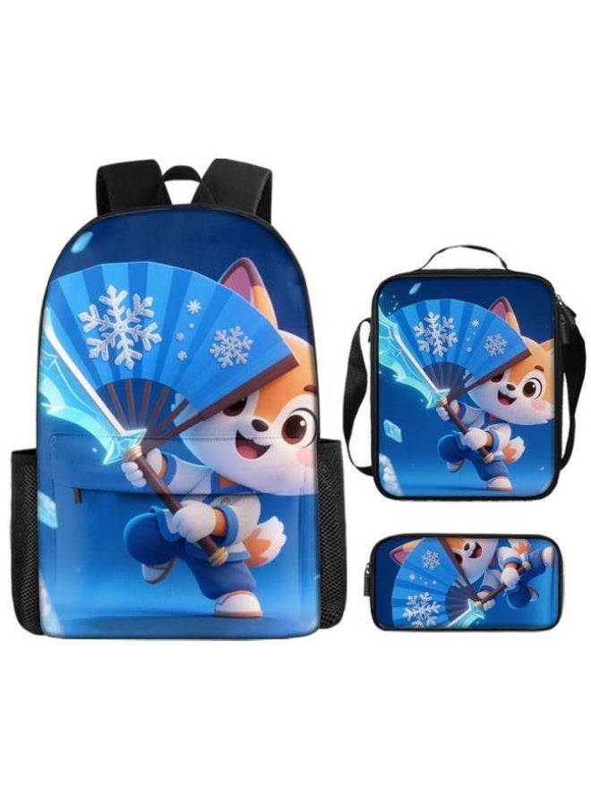 Bright Li Fire Unlock the new fashion of childish fun! Three-piece set of bags, cartoon elements for children and teenagers (students, children, friends' outings, mountain climbing, schooling, etc. can be used) - 56  - Image 2