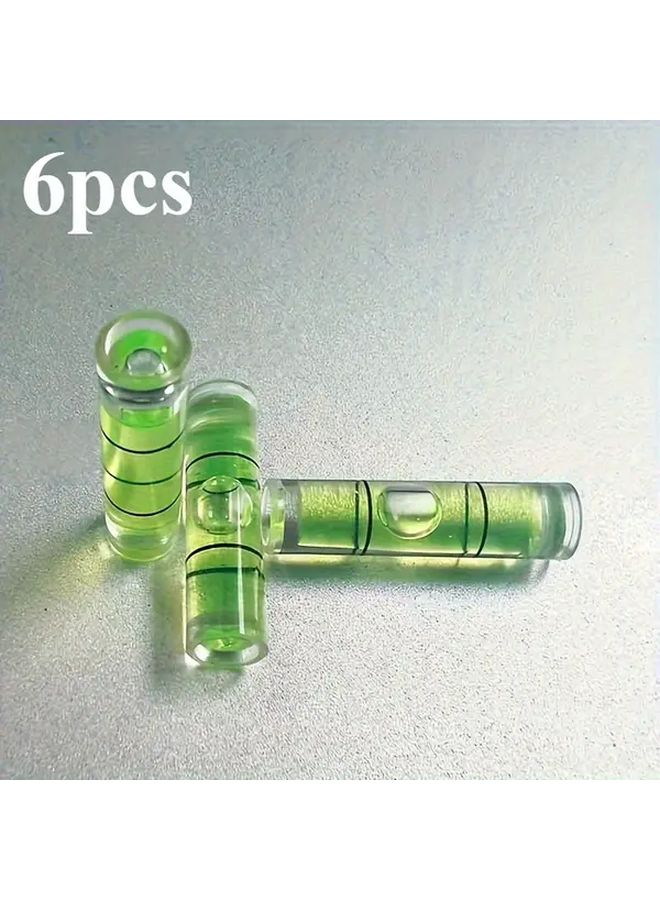 6pcs Green Spirit Level Set Household Bubble Levels for Picture Frames - Image 1