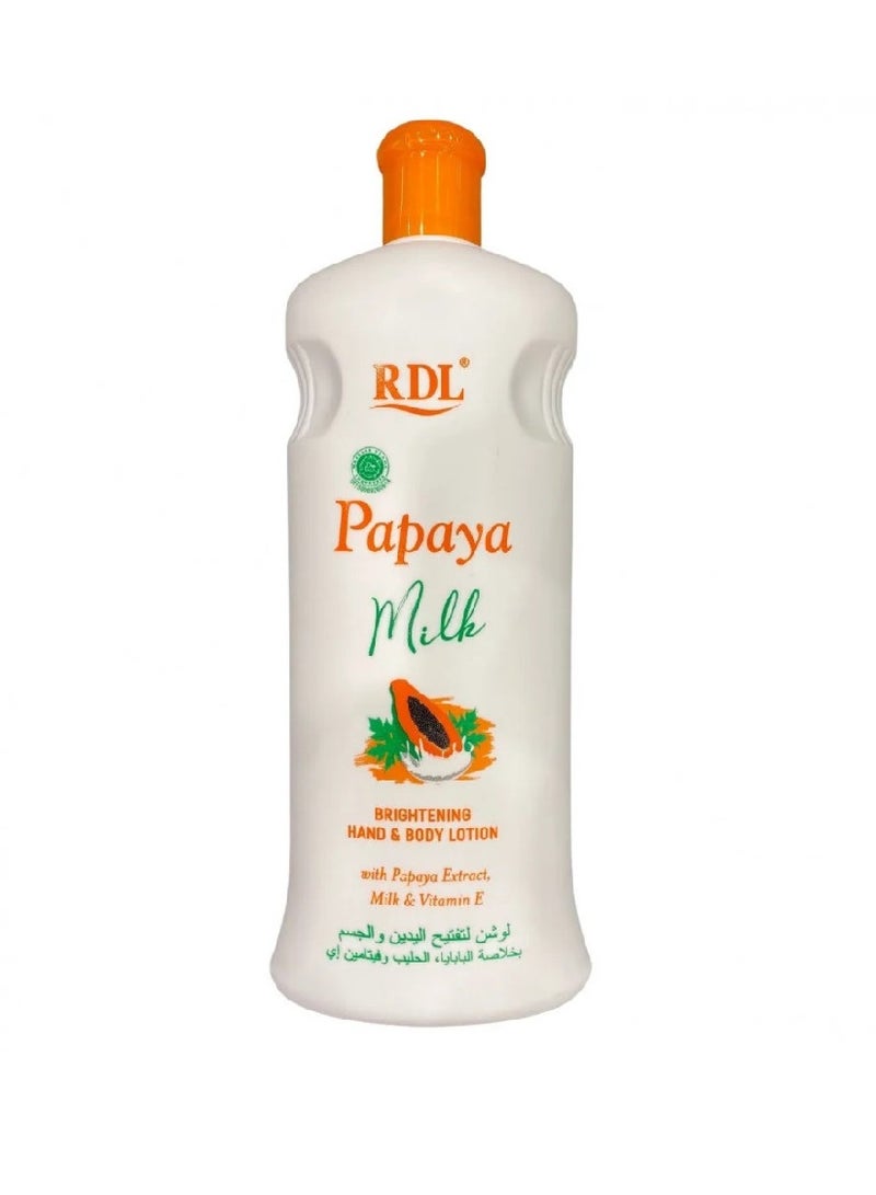 ار دي ال لوشن البابايا بالحليب وفيتامين اي من ار دي ال  600 مل