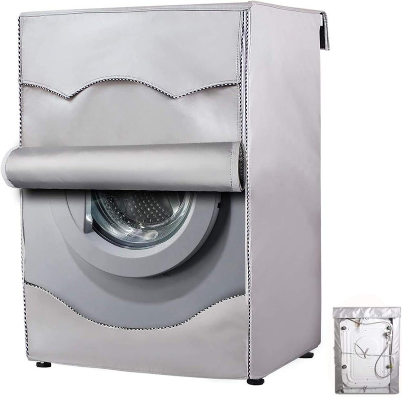 FUNI Silver Coating Oxford Cloth Full-automatic Roller Washing Machine Washer Dryer Cover Waterproof Sun-resistant Dust Cover - Image 1