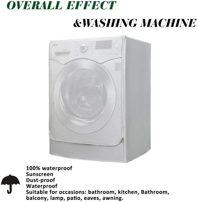 FUNI Silver Coating Oxford Cloth Full-automatic Roller Washing Machine Washer Dryer Cover Waterproof Sun-resistant Dust Cover - Image 3