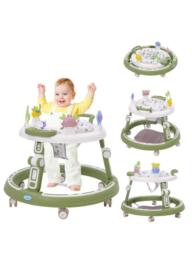 ZERIFAM Baby Walker for Kids, Adjustable Height Toddler Activity Walker with Musical Toy Bar and Footmat, Adjustable Height Toddler Activity Walker, Safety Bumper, Baby Walker for 6-24 Months. - Image 1