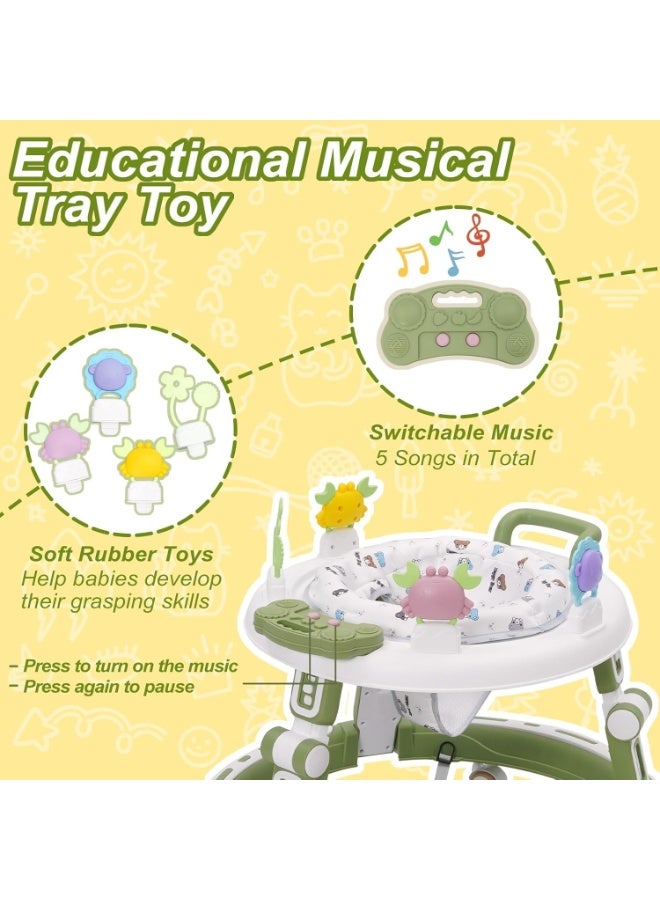 ZERIFAM Baby Walker for Kids, Adjustable Height Toddler Activity Walker with Musical Toy Bar and Footmat, Adjustable Height Toddler Activity Walker, Safety Bumper, Baby Walker for 6-24 Months. - Image 3
