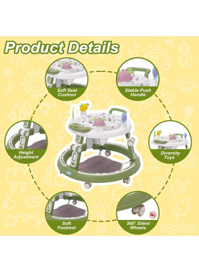 ZERIFAM Baby Walker for Kids, Adjustable Height Toddler Activity Walker with Musical Toy Bar and Footmat, Adjustable Height Toddler Activity Walker, Safety Bumper, Baby Walker for 6-24 Months. - Image 5