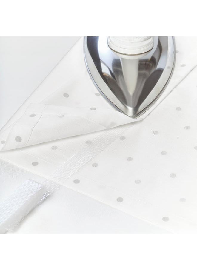 Curtains with tie-backs, 1 pair, dotted/white, 120x300 cm