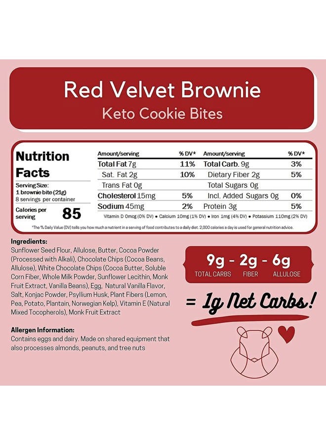 CHIPMONK Keto Cookie Bites Cake Bundle - Keto Snacks with Zero or Low Carb, Gluten-Free Keto Cookies, High Fat, Protein, Low Sugar Dessert Snack Foods for Ketogenic Diets - 2 Pouches (16 Bites) - Image 4