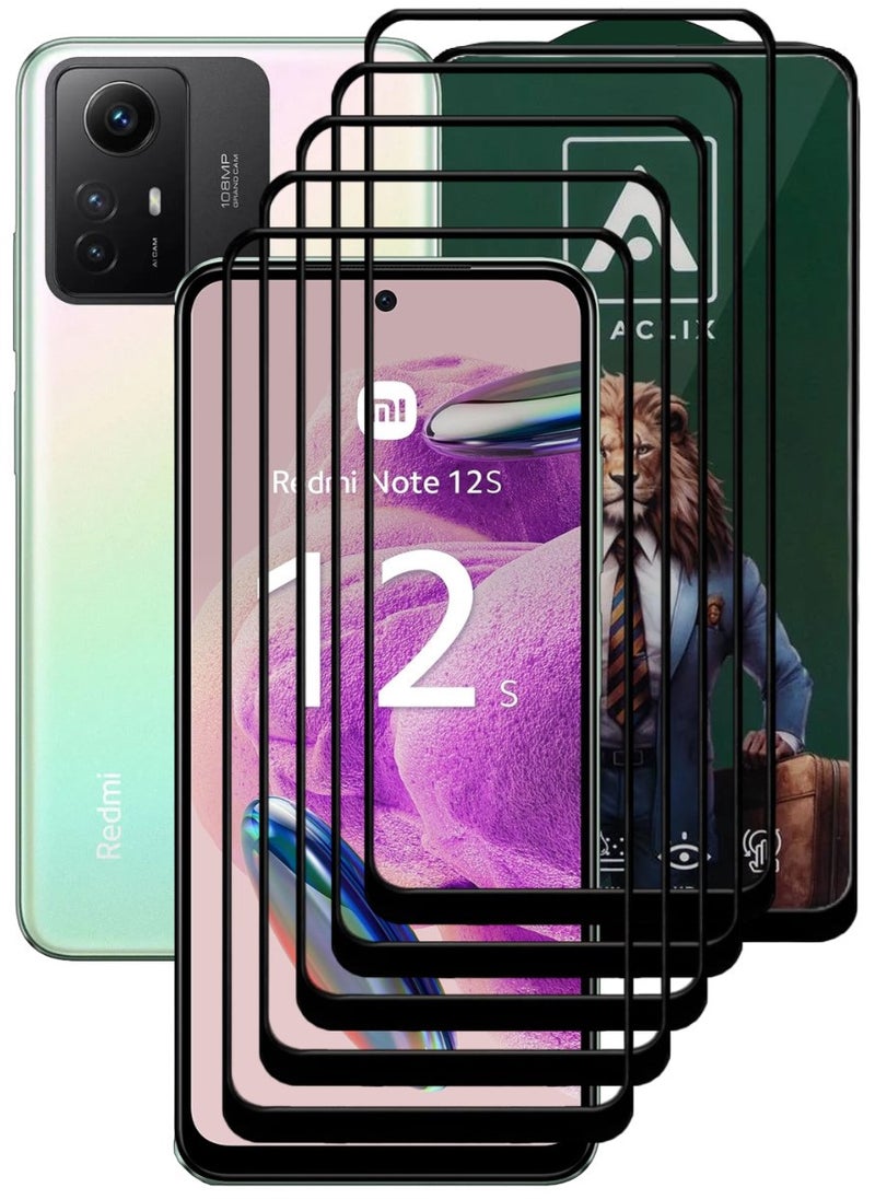 ACLIX 5 Pieces Antistatic ESD Dustproof Premium Quality High Definition Tempered Glass Screen Protector Designed For Xiaomi Redmi Note12S - Image 1