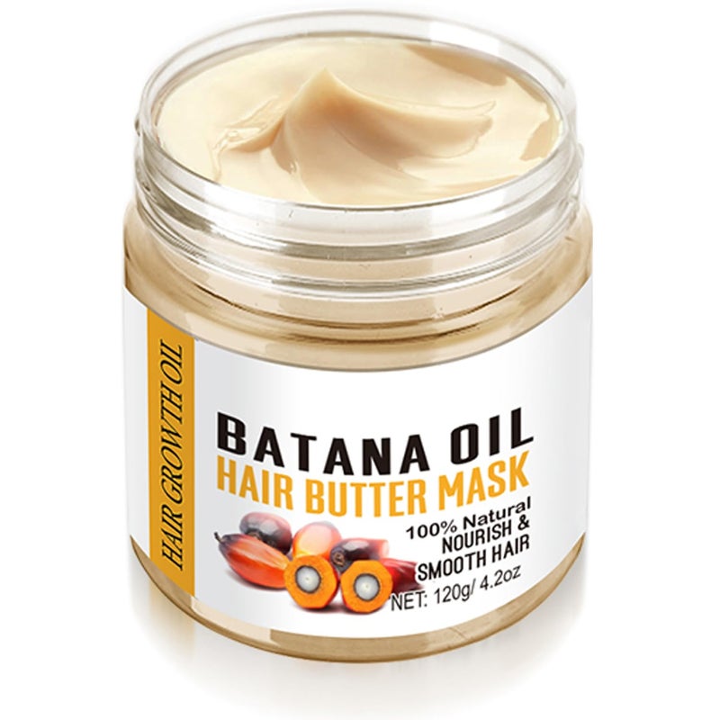Mysense Batana Oil Hair Mask for Hair Growth and Deep Conditioning, Organic Hair Care with 12% Batana, 4.2oz - Image 1