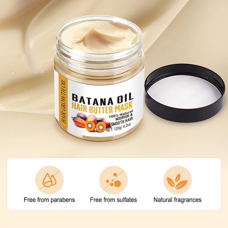 Mysense Batana Oil Hair Mask for Hair Growth and Deep Conditioning, Organic Hair Care with 12% Batana, 4.2oz - Image 5